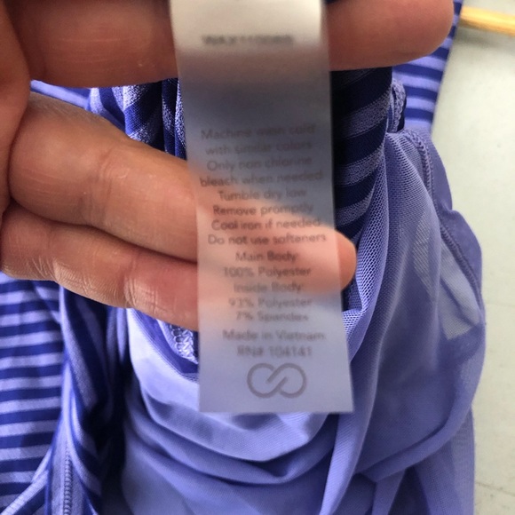 Calia by Carrie Underwood Purple Striped Move Racerback Tank Top Size Small - Picture 9 of 10